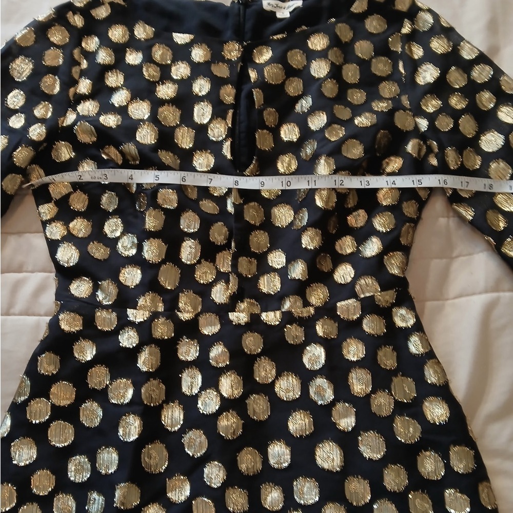For Love And Lemons Black and Gold Long Sleeve Dress - Picture 7 of 11
